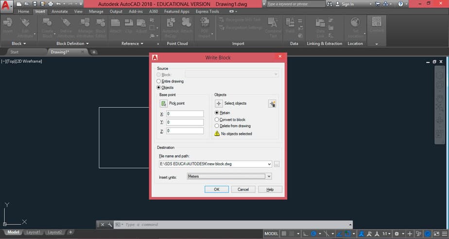 AutoCAD Write Blok